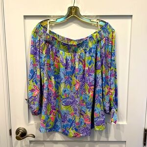 Maryellen off the shoulder top. Lilly Pulitzer. NWT. Size Large.
